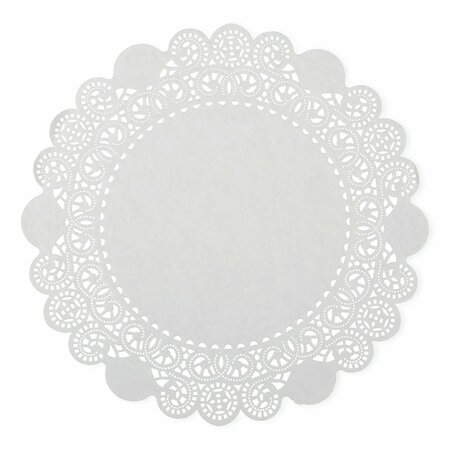 Amercareroyal Lace Doilies, Round, 8 in., White, 5000PK LD8